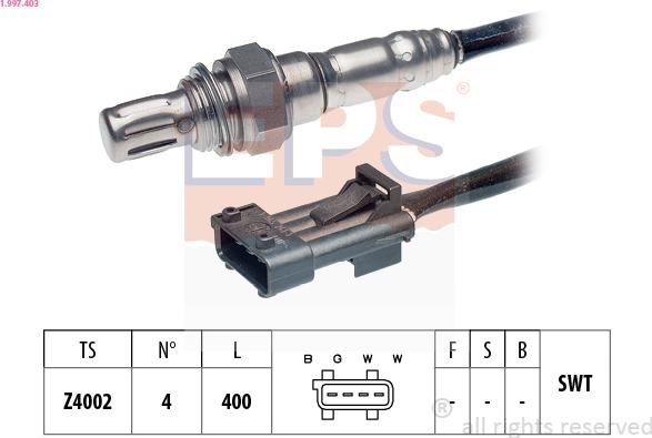 EPS 1.997.403 - Sonda Lambda allinparts.ro