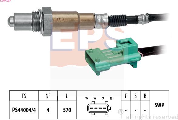 EPS 1.997.597 - Sonda Lambda allinparts.ro