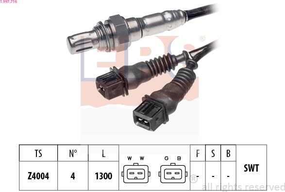 EPS 1.997.716 - Sonda Lambda allinparts.ro