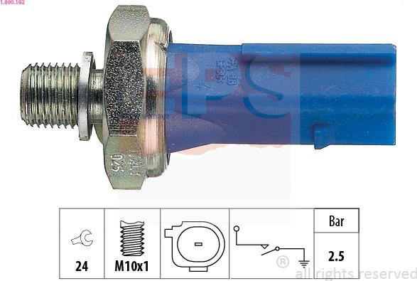 EPS 1.800.192 - Senzor,presiune ulei - allinparts.ro