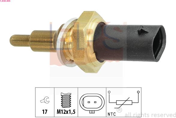 EPS 1.830.405 - Senzor,temperatura lichid de racire allinparts.ro
