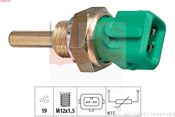 EPS 1.830.147 - Senzor,temperatura lichid de racire - allinparts.ro