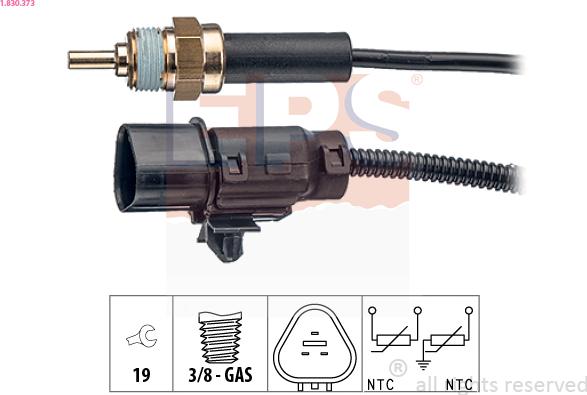 EPS 1.830.373 - Senzor,temperatura lichid de racire allinparts.ro