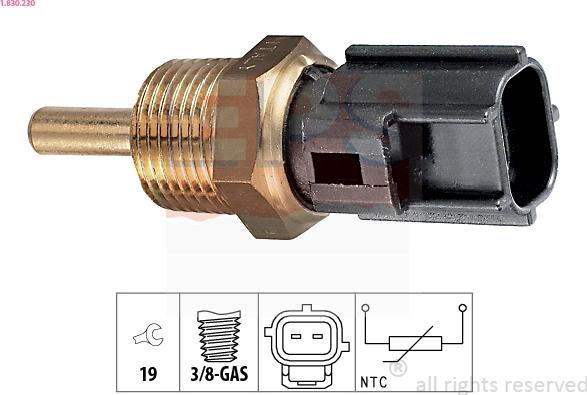 EPS 1.830.230 - Senzor,temperatura lichid de racire allinparts.ro