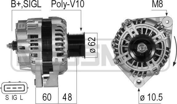 ERA 210772 - Generator / Alternator allinparts.ro