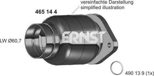 ERNST 465144 - Teava reparatie, catalizator - allinparts.ro