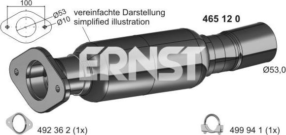 ERNST 465120 - Racord evacuare allinparts.ro
