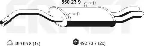 ERNST 550239 - Toba esapament finala - allinparts.ro