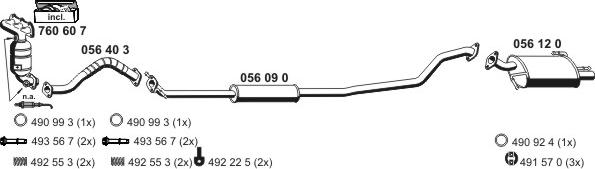 ERNST 200052 - Sistem de esapament - allinparts.ro