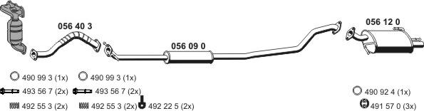 ERNST 200053 - Sistem de esapament - allinparts.ro
