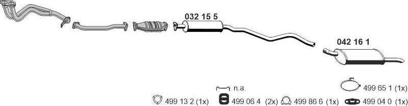 ERNST 050133 - Sistem de esapament - allinparts.ro