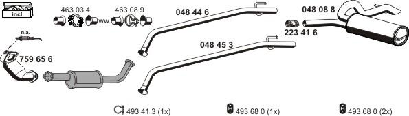 ERNST 100315 - Sistem de esapament - allinparts.ro