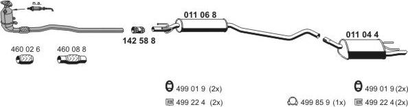 ERNST 050392 - Sistem de esapament - allinparts.ro