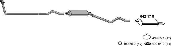 ERNST 050229 - Sistem de esapament - allinparts.ro