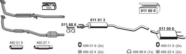 ERNST 050278 - Sistem de esapament - allinparts.ro