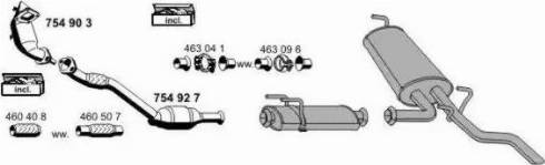 ERNST 050782 - Sistem de esapament - allinparts.ro