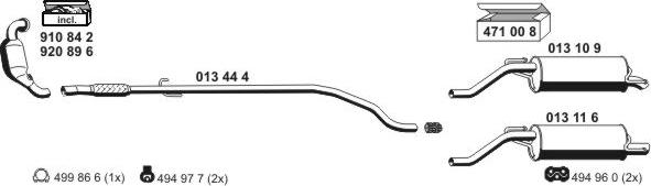 ERNST 051004 - Sistem de esapament - allinparts.ro