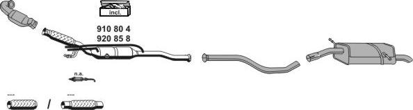 ERNST 080434 - Sistem de esapament - allinparts.ro