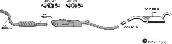 ERNST 080184 - Sistem de esapament allinparts.ro