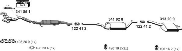 ERNST 030958 - Sistem de esapament allinparts.ro
