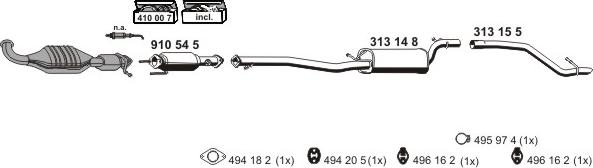 ERNST 030438 - Sistem de esapament - allinparts.ro