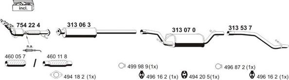 ERNST 030346 - Sistem de esapament - allinparts.ro