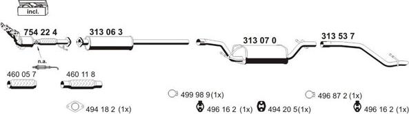 ERNST 030340 - Sistem de esapament - allinparts.ro