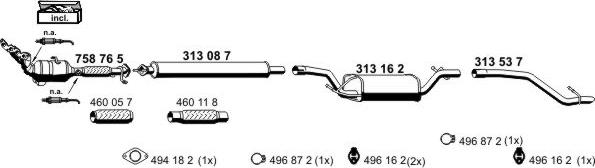 ERNST 030348 - Sistem de esapament - allinparts.ro