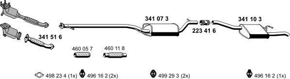 ERNST 031502 - Sistem de esapament - allinparts.ro