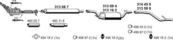 ERNST 031427 - Sistem de esapament - allinparts.ro