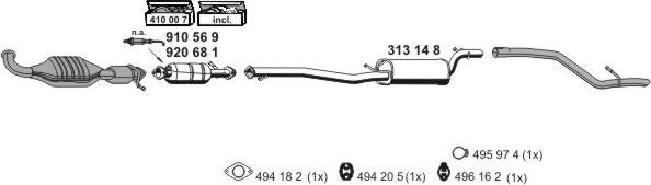 ERNST 031058 - Sistem de esapament - allinparts.ro