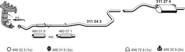 ERNST 031186 - Sistem de esapament - allinparts.ro