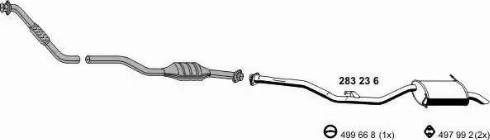 ERNST 020061 - Sistem de esapament - allinparts.ro