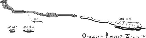 ERNST 020033 - Sistem de esapament - allinparts.ro