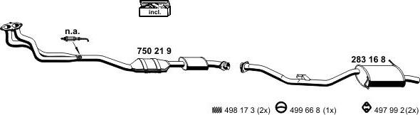 ERNST 020291 - Sistem de esapament - allinparts.ro