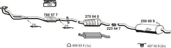 ERNST 020261 - Sistem de esapament - allinparts.ro