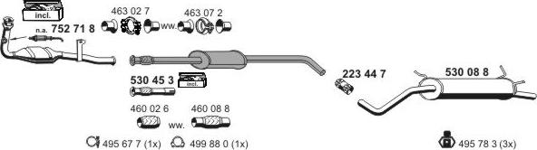 ERNST 100164 - Sistem de esapament - allinparts.ro