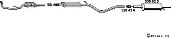 ERNST 100247 - Sistem de esapament - allinparts.ro
