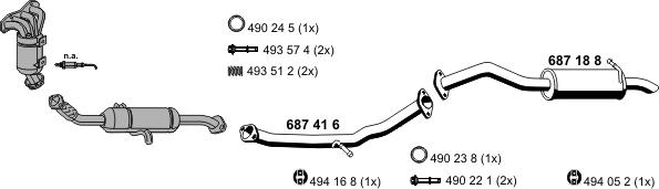 ERNST 180144 - Sistem de esapament - allinparts.ro
