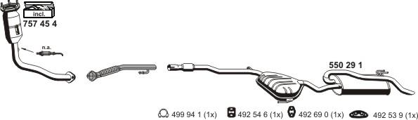 ERNST 120129 - Sistem de esapament - allinparts.ro