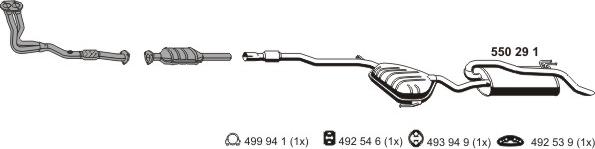 ERNST 120238 - Sistem de esapament - allinparts.ro
