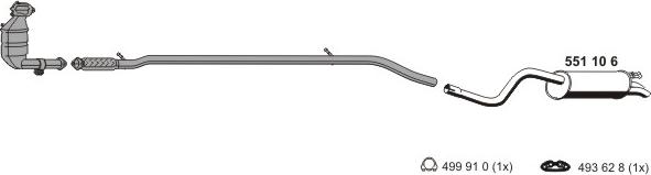 ERNST 120275 - Sistem de esapament - allinparts.ro
