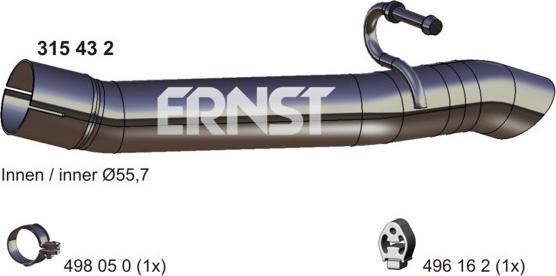ERNST 315432 - Racord evacuare allinparts.ro