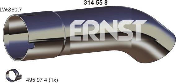 ERNST 332491 - Racord evacuare allinparts.ro