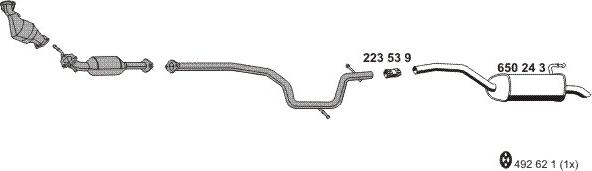 ERNST 210157 - Sistem de esapament - allinparts.ro