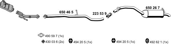 ERNST 210136 - Sistem de esapament - allinparts.ro