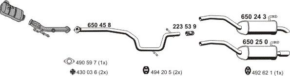ERNST 210138 - Sistem de esapament - allinparts.ro