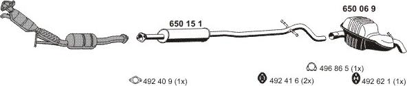 ERNST 210124 - Sistem de esapament - allinparts.ro