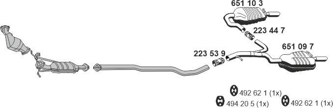 ERNST 210182 - Sistem de esapament - allinparts.ro