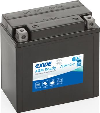 Exide AGM12-9 - Baterie de pornire allinparts.ro